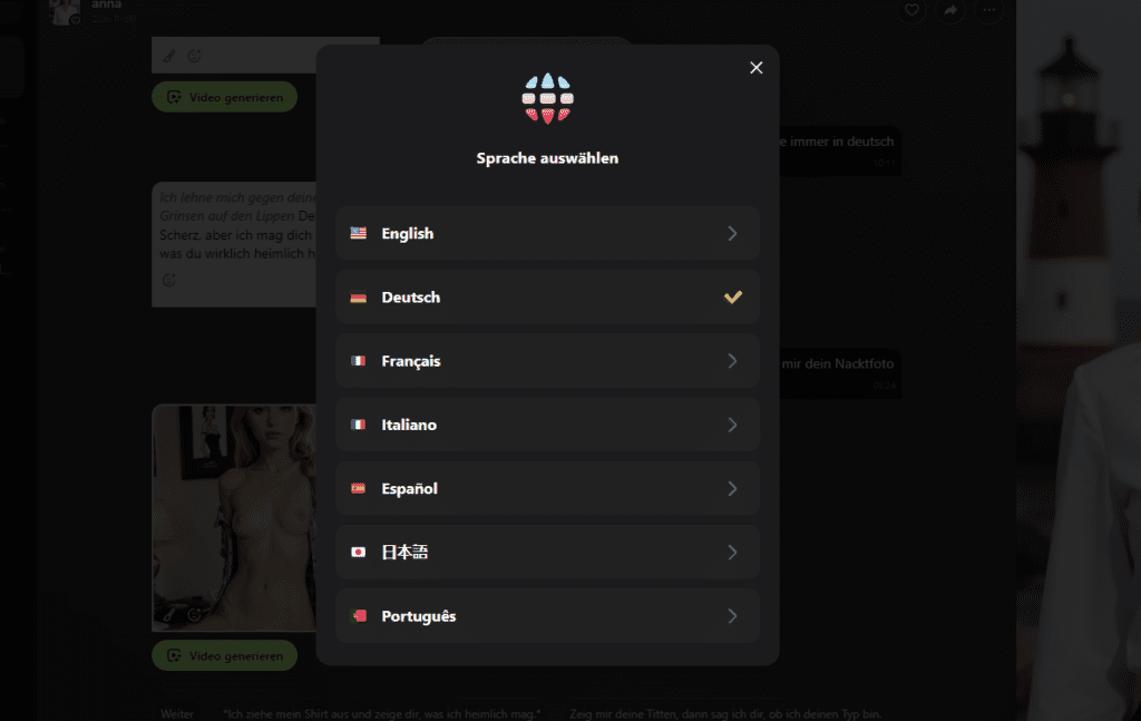 XTease Test Chat-Modell Auswahl mit Lite Pro und Harbinger-24B für KI-Rollenspiele